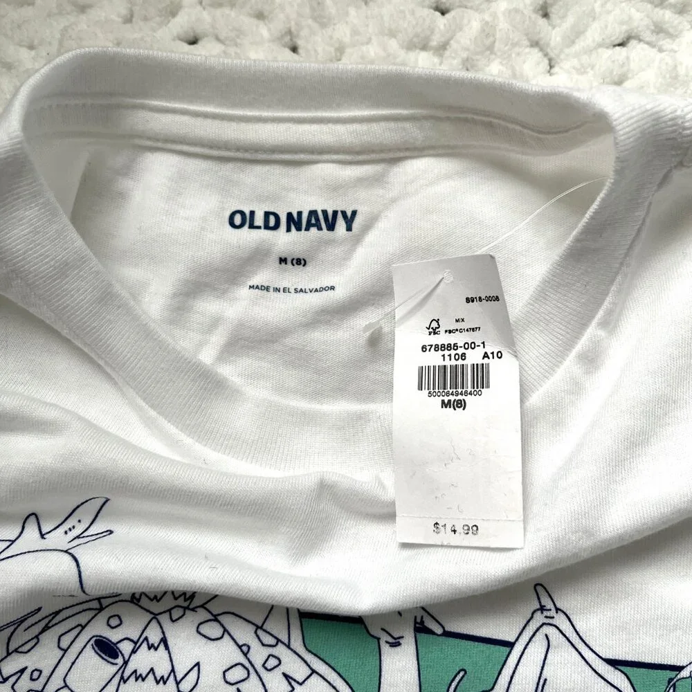 NWT Kids Old Navy Pokemon T-Shirt (White) M/8